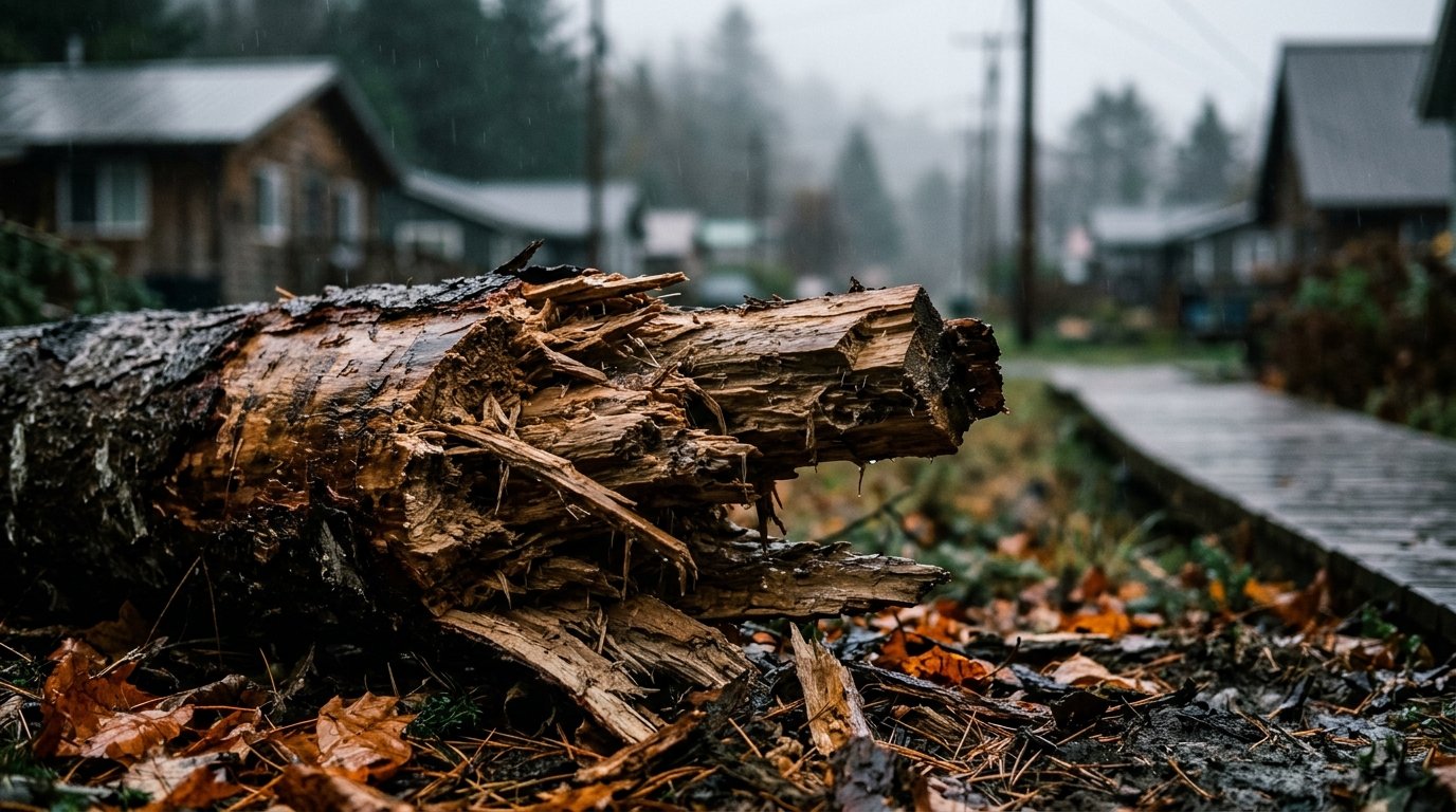 Falling trees damaged three homes in Pelican during Tuesday's windstorm, VPSO says