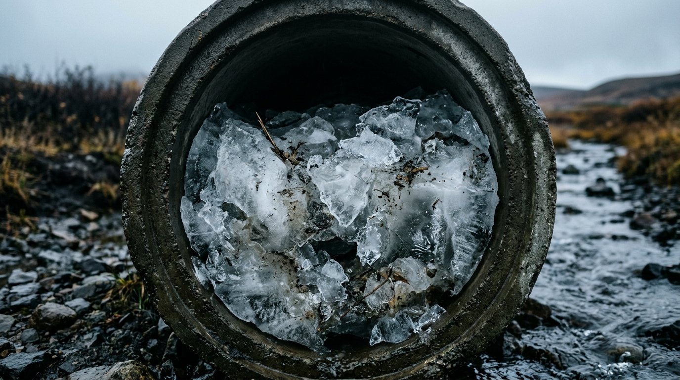 Weather service warns ice in culverts could push water over roads near Nome