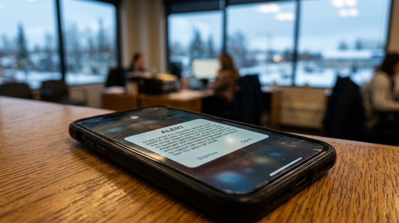 State office closure alerts switch systems Nov. 1, and subscribers must sign up again