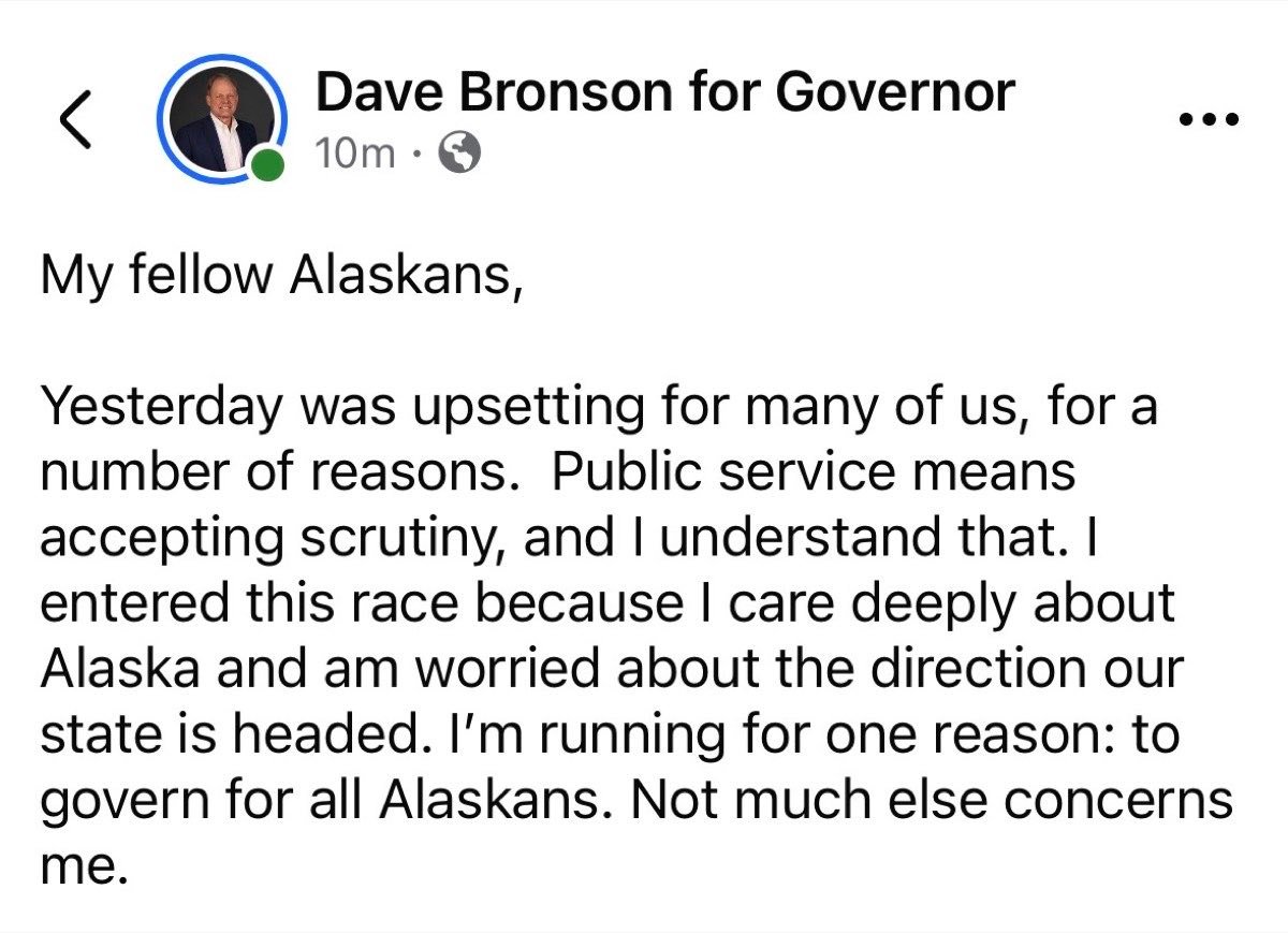 Dave Bronson for Governor Social Media Post