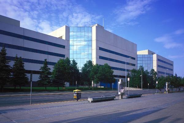 Modern Office Building with Glass Facade