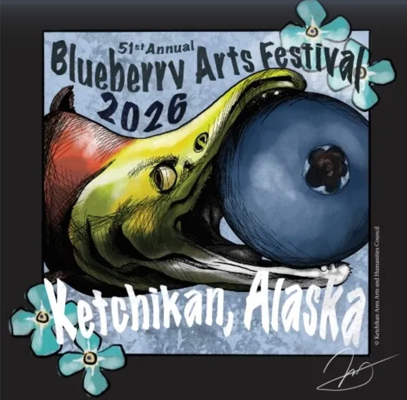 51st Annual Blueberry Arts Festival Poster