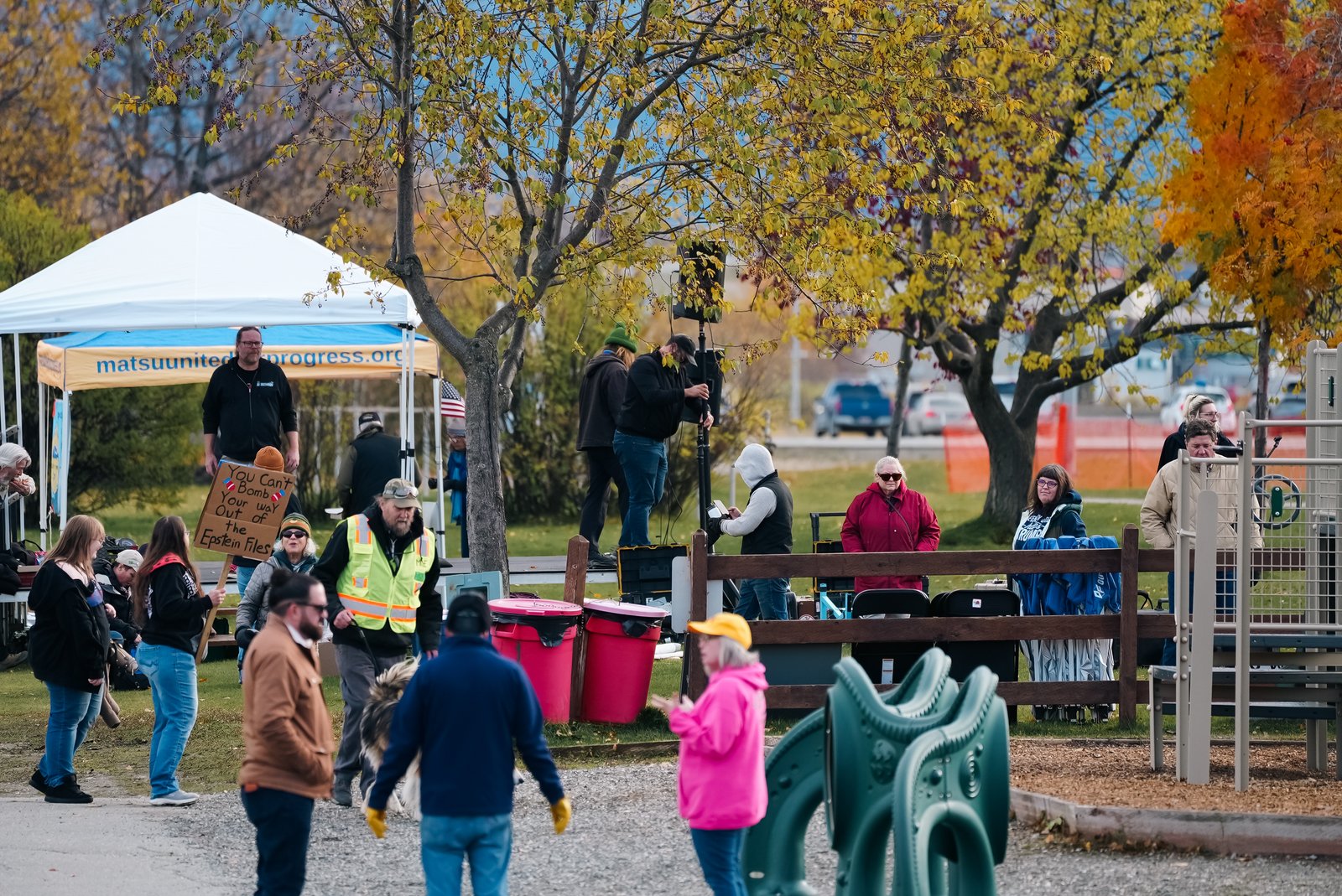 Community gathering in park