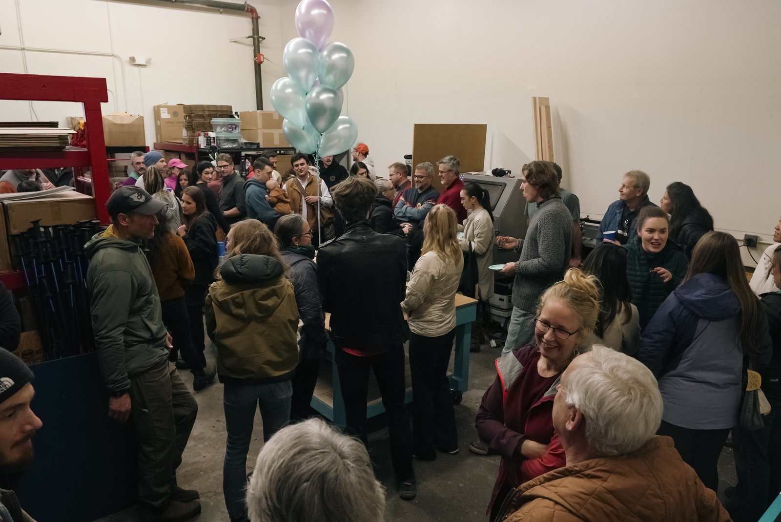 Community Gathering in Warehouse Space