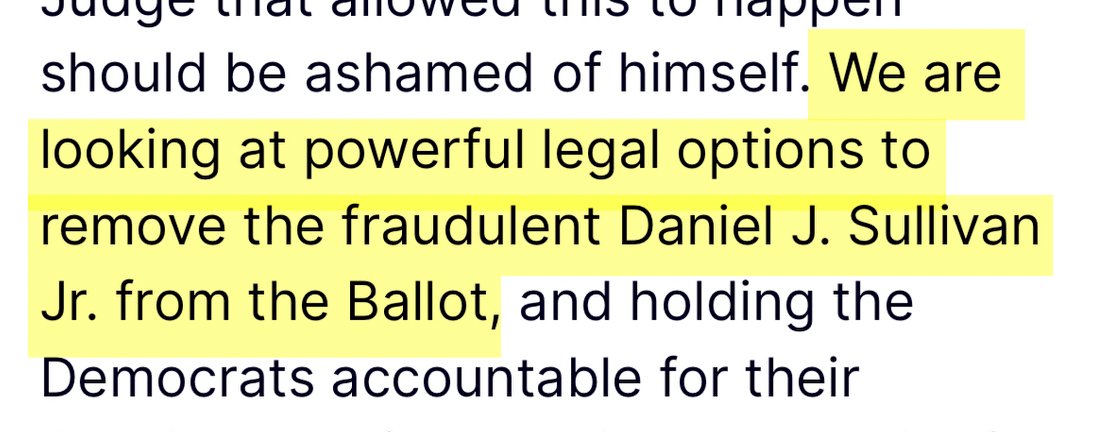 Political Statement Regarding Ballot Removal