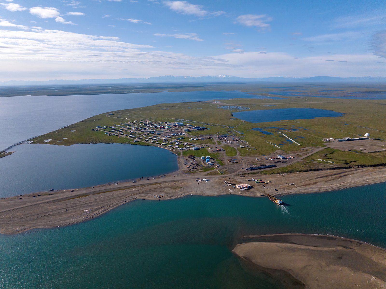 Aerial View of Coastal Shaktoolik