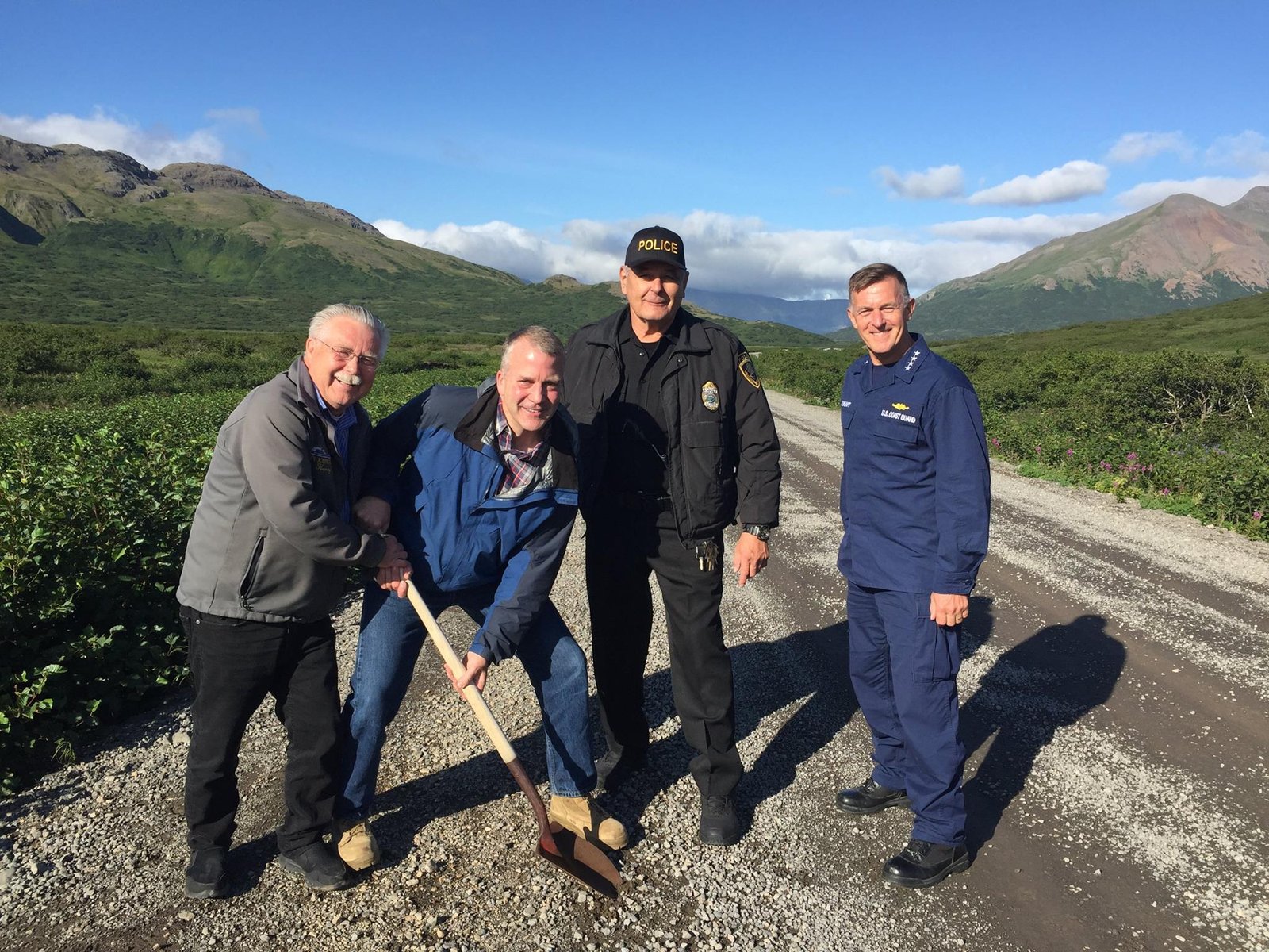 Ceremonial Groundbreaking on Gravel Road