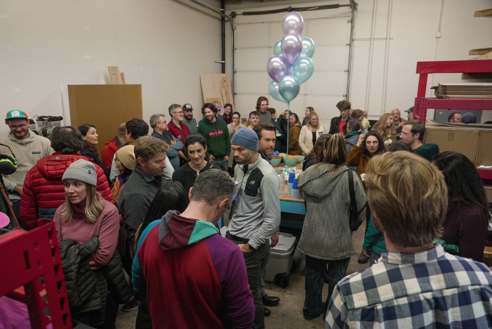Community Gathering in Warehouse Setting