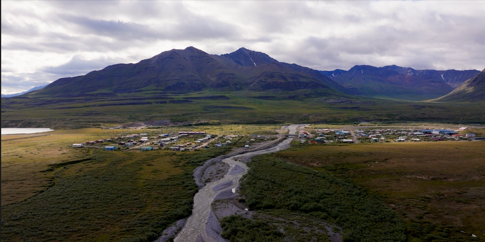 Aerial View of Remote Village