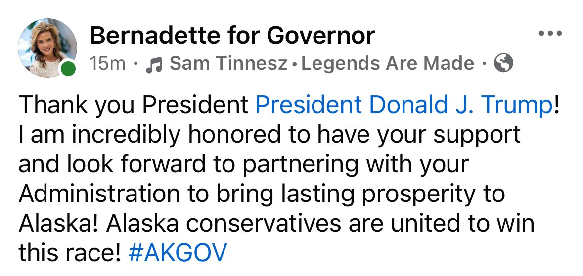 Bernadette Wilson Announces Trump Endorsement