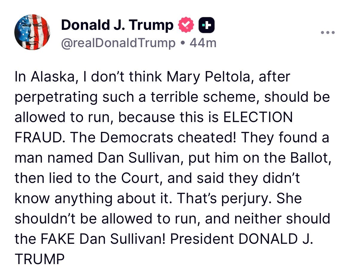 Donald Trump Social Media Post