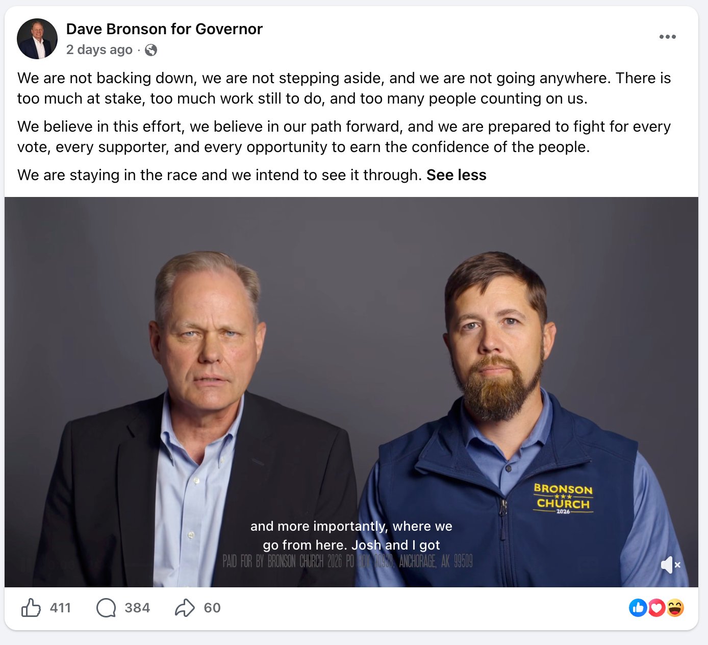 Dave Bronson and Josh Church Campaign Video